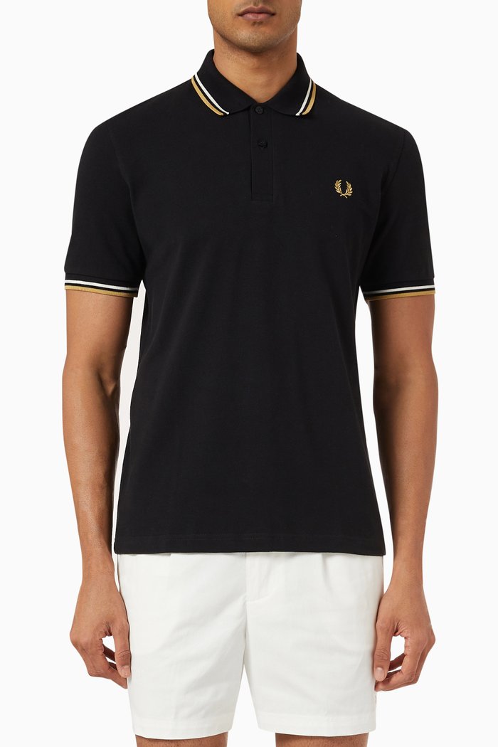 

Polo Shirt in Cotton Jersey, Black