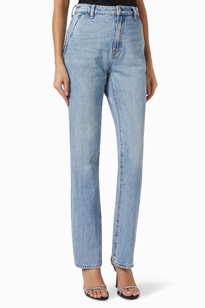 

High-rise Slim-fit Jeans, Blue
