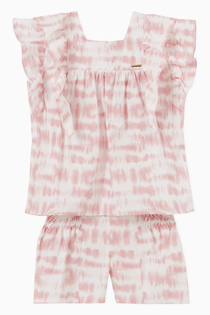 

Printed Blouse & Shorts Set, Neutral