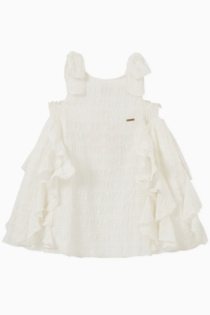 Ruffled Dress, White
