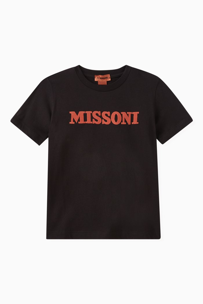 

Logo Print T-shirt in Cotton, Black