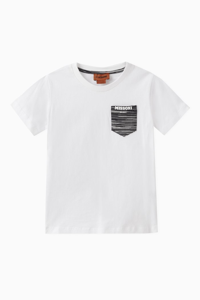 

Pocket-detail T-shirt in Cotton, White
