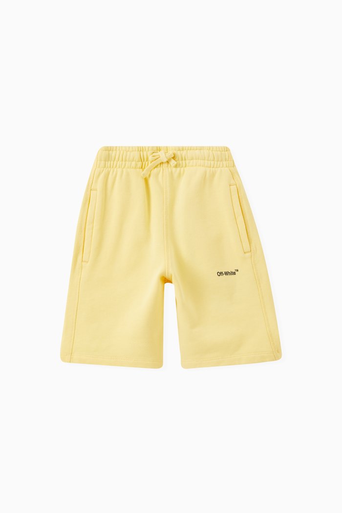 

Rubber Arrow Sweat Shorts in Cotton, Yellow