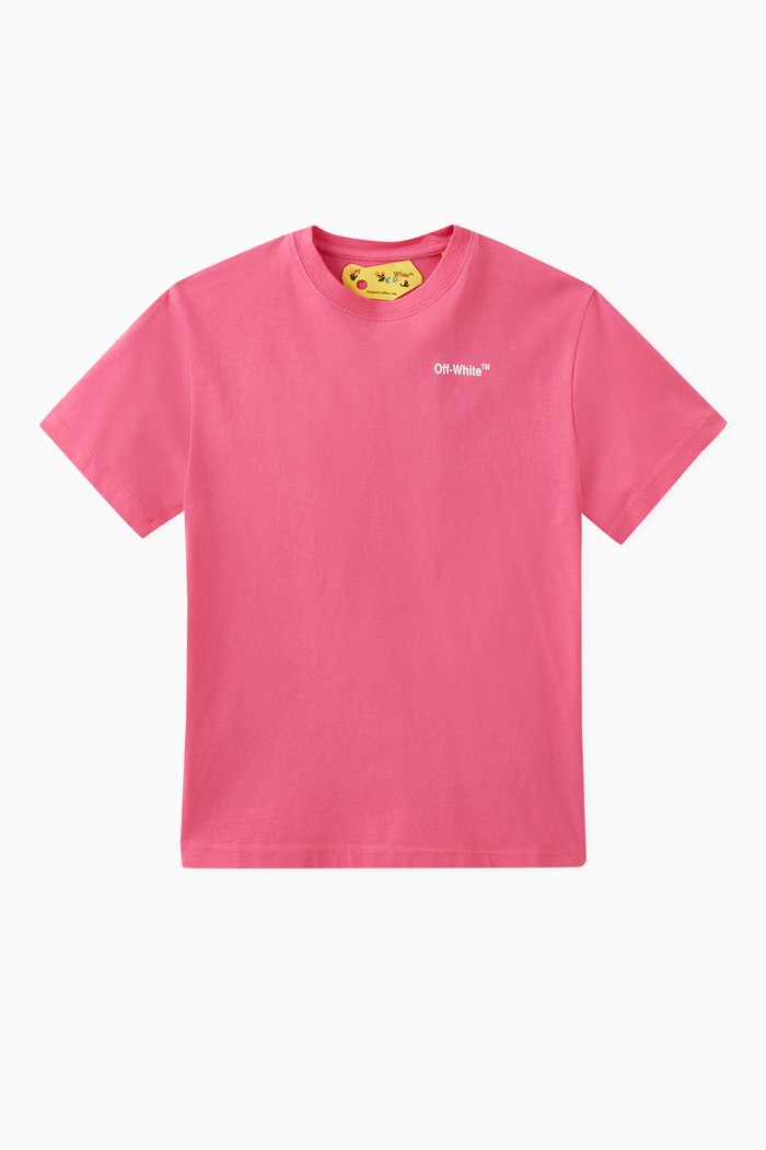 

Logo Arrows Print T-shirt in Cotton, Pink