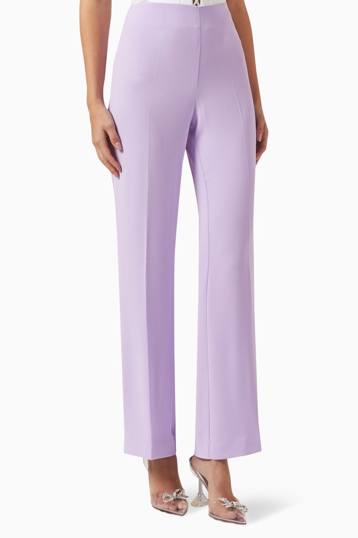 

Flared Pants in Crepe, Purple