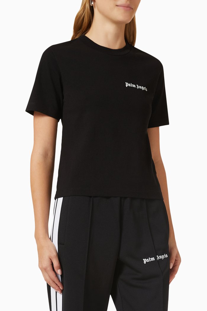 Classic Logo Slim-fit T-shirt in Cotton Jersey, Black
