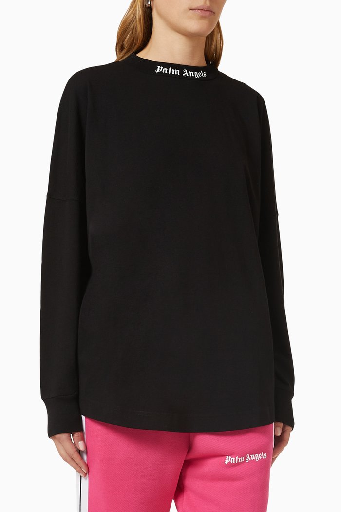 

Classic Logo Oversized T-shirt in Cotton Jersey, Black