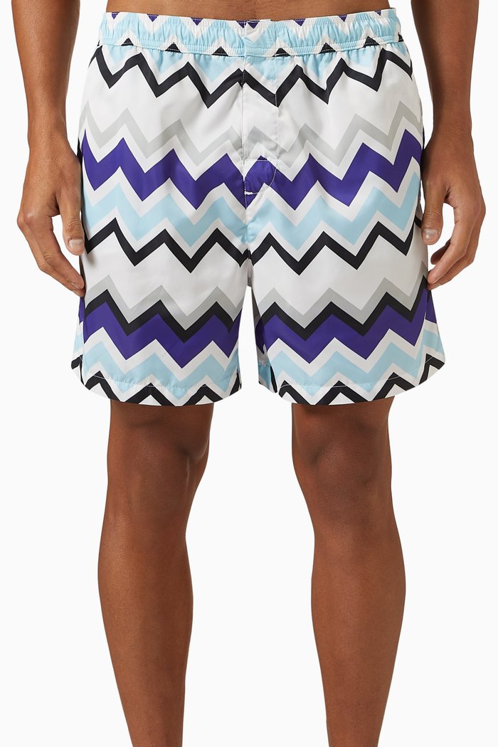

Space Dye Swim Shorts in Techno Fabric, Multicolour