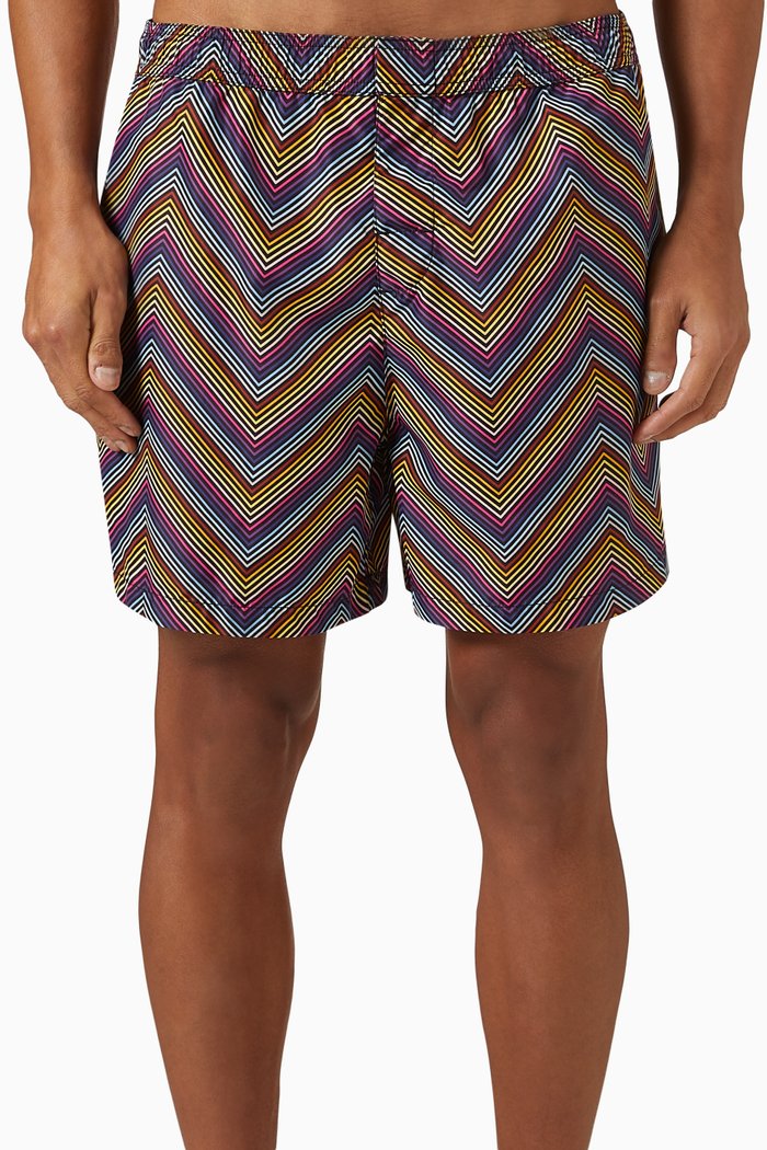 

Space Dye Swim Shorts in Techno Fabric, Grey