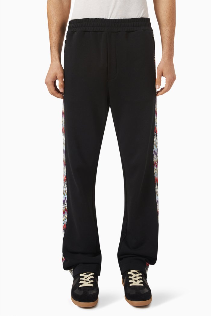 

Missoni Tape Track Pants in Fleece, Black