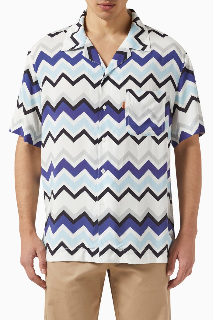 

Zig Zag Shirt in Viscose, Multicolour