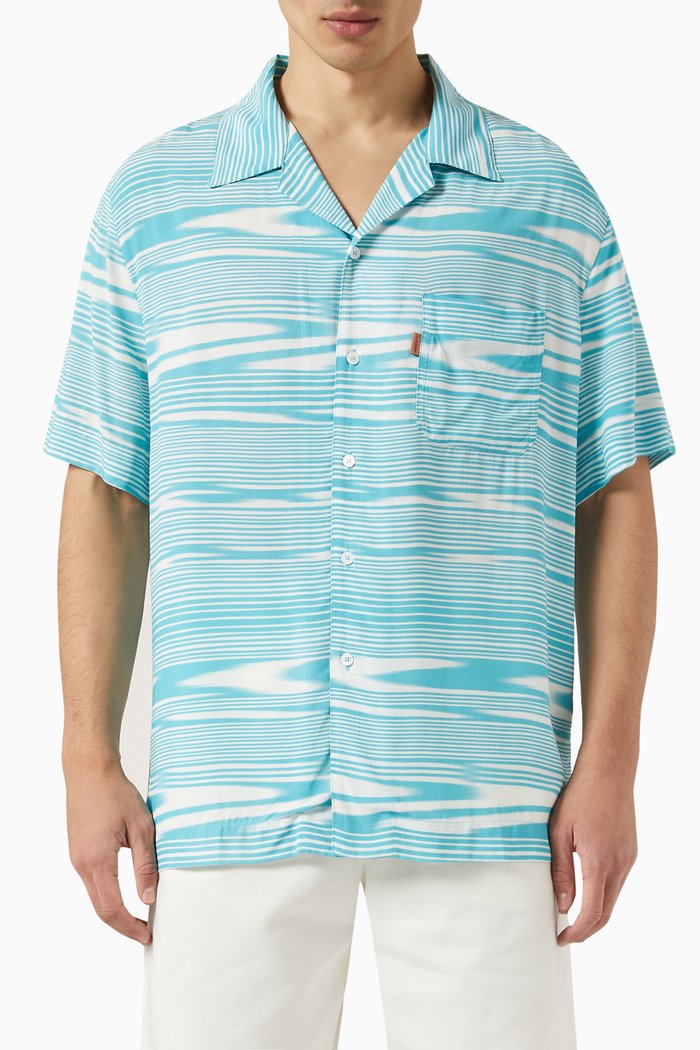 

Printed Shirt in Viscose, Blue