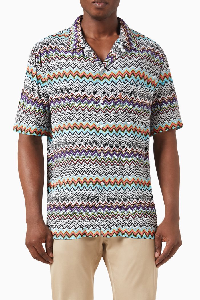 

Printed Shirt in Viscose, Grey