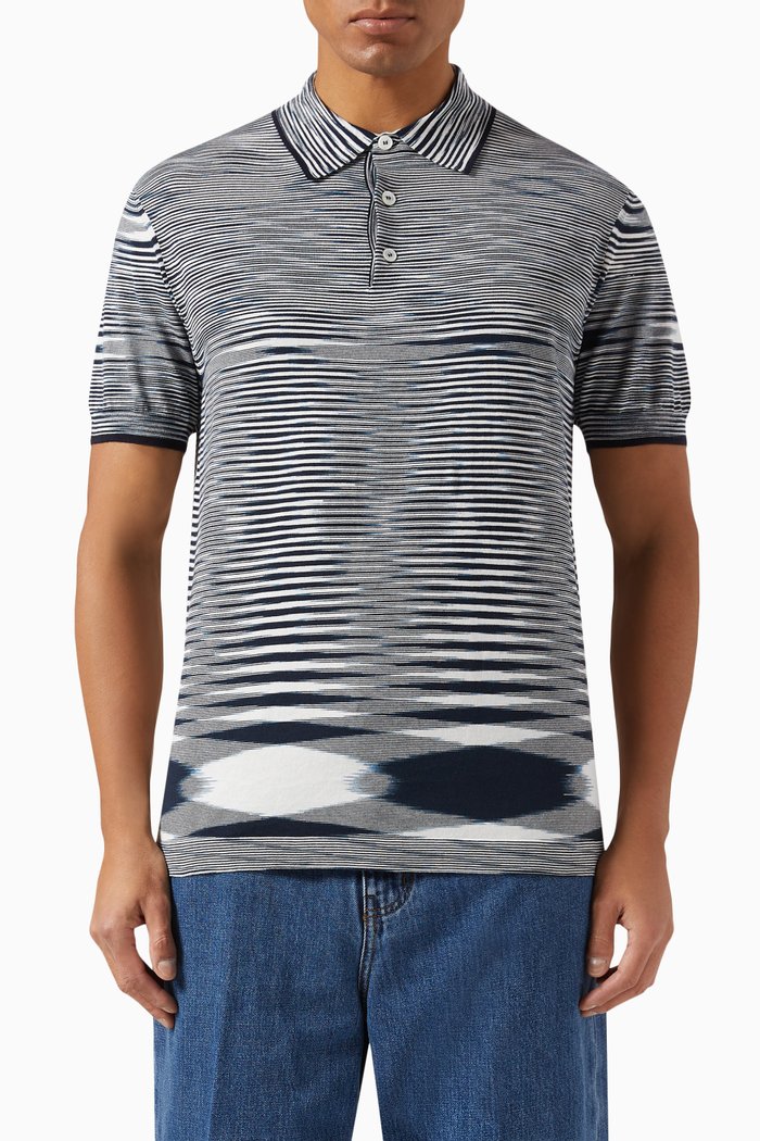 

Polo Shirt in Cotton Knit, Neutral