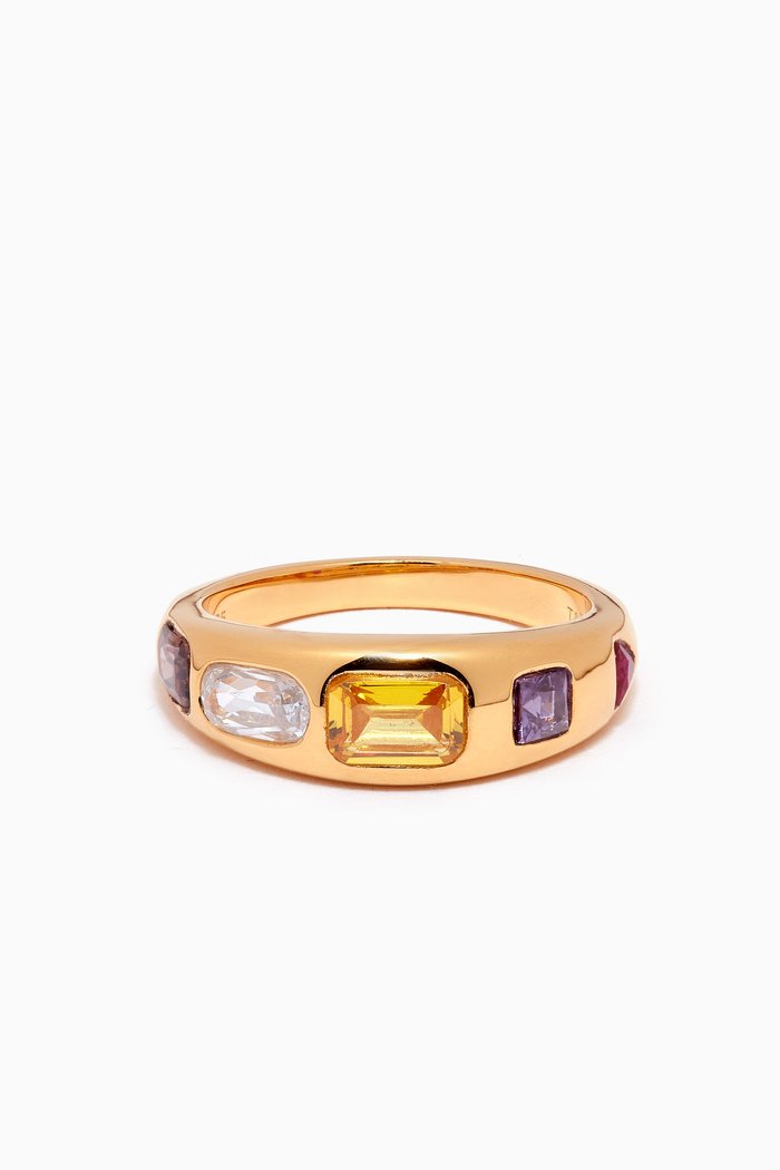 

Be-jewelled Chunky Ring in 18kt Gold Vermeil, Yellow