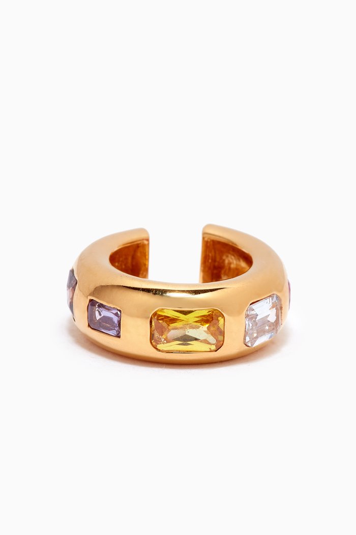 

Be-jewelled Ear Cuff in 18kt Gold Vermeil, Yellow