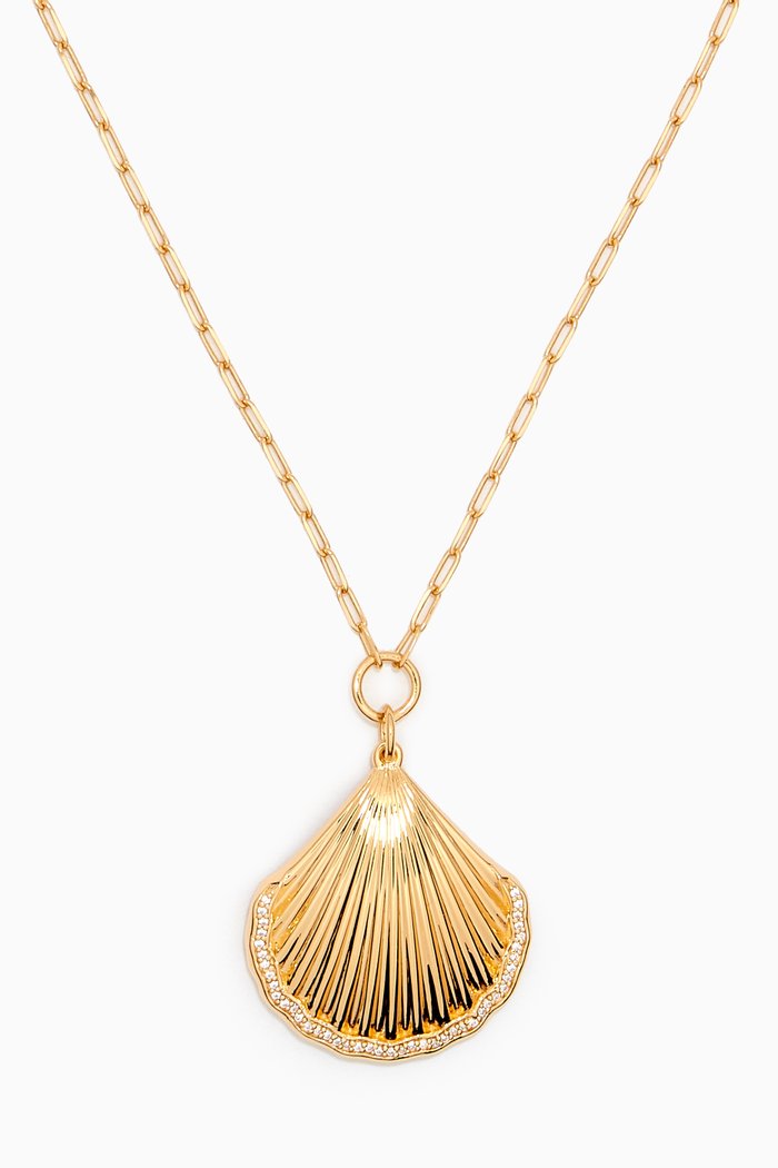 

Scallop Pendant Necklace in 18kt Gold Vermeil, Yellow