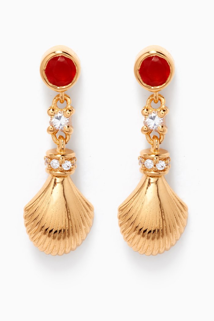 Sun Drop Earrings in 18kt Gold Vermeil, Yellow