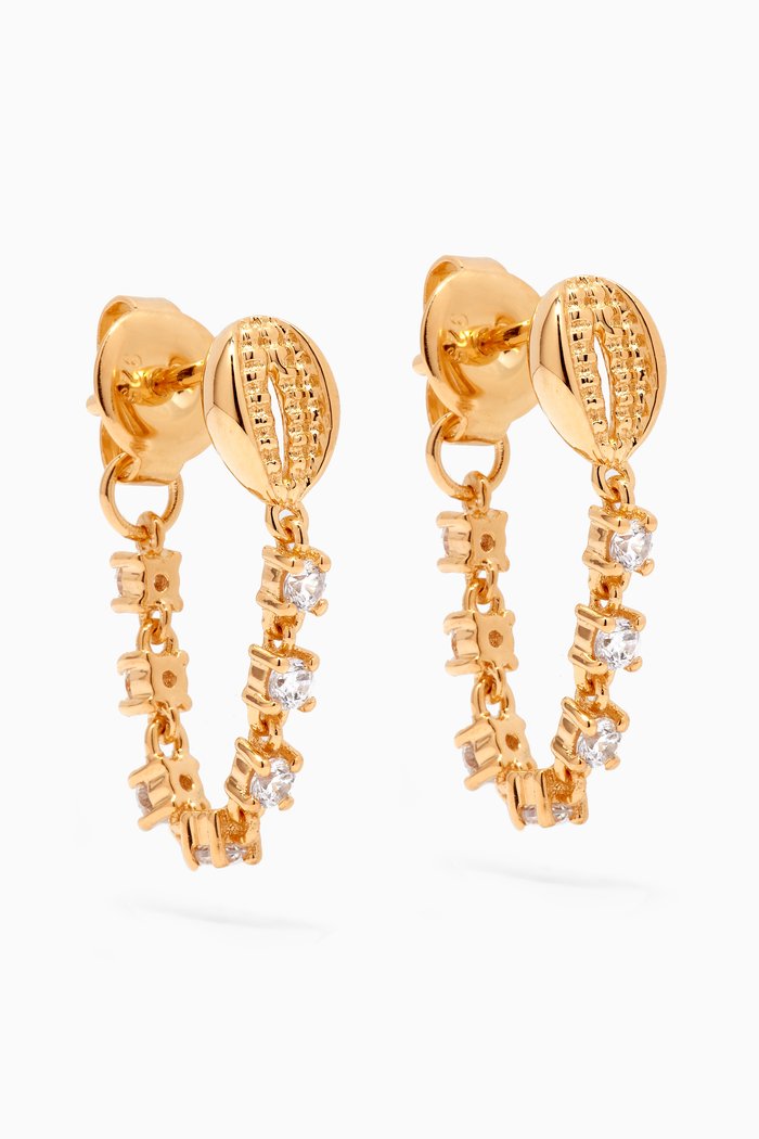 

Chubby Salted Shell Earrings in 18kt Gold Vermeil, Yellow