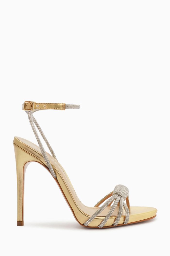 

Jewell Sandals in Metallic Leather, Neutral