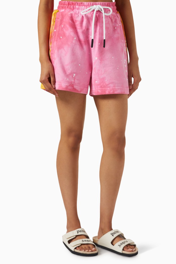 

Tie-dye College Sweatshorts in Cotton, Pink