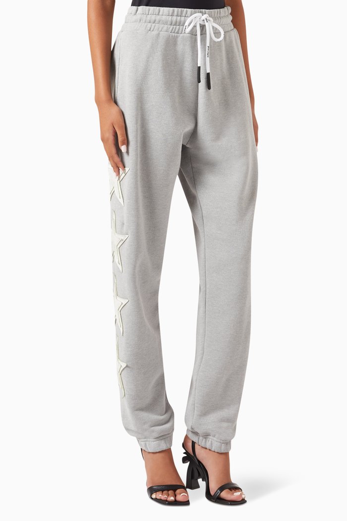 

Patch Star Sweatpants in Cotton, Purple