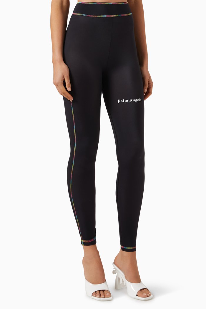 

Rainbow Miami Training Leggings in Stretch-nylon, Black