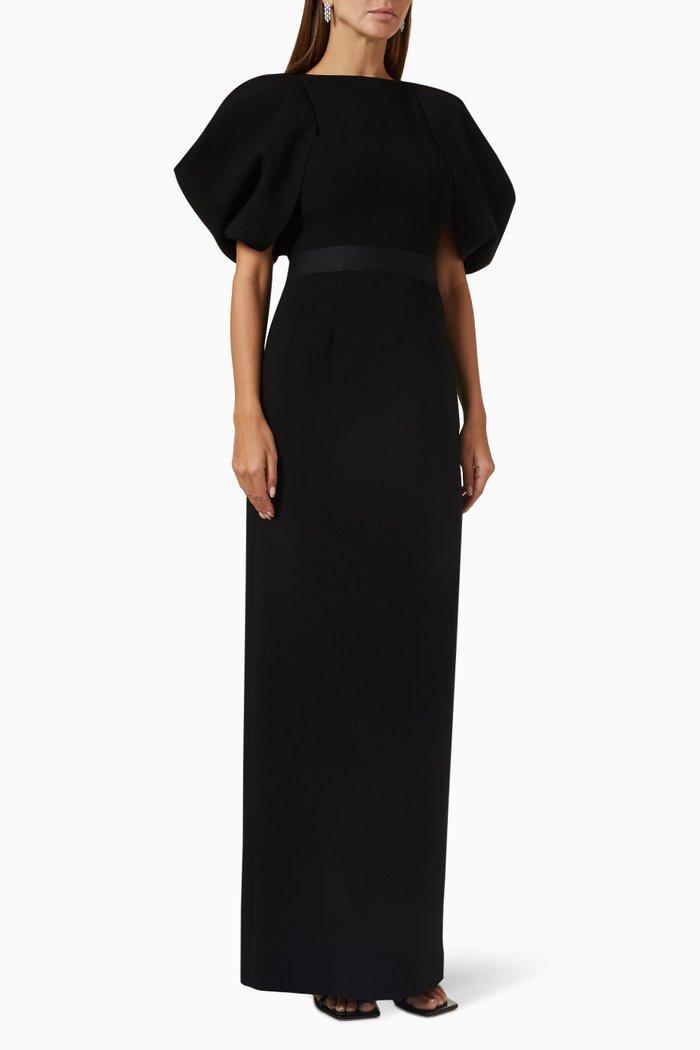 

Clementine Gown in Crepe, Black