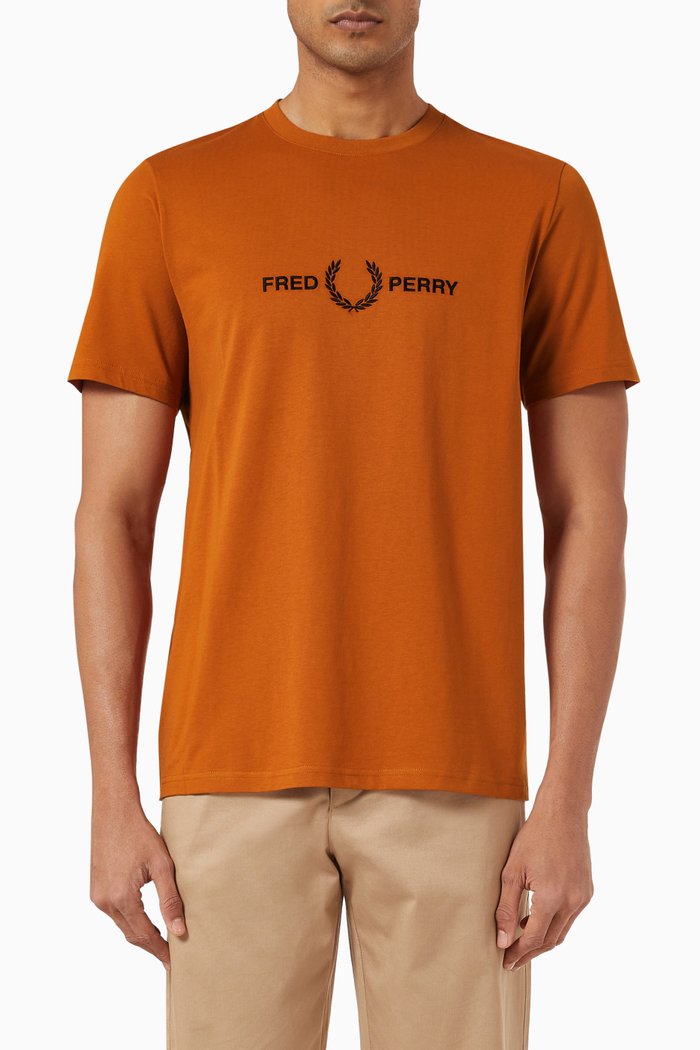 

Graphic Logo T-shirt in Cotton Jersey, Brown