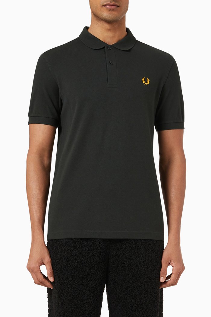 

Slim Fit Polo Shirt in Cotton Piqué, Green