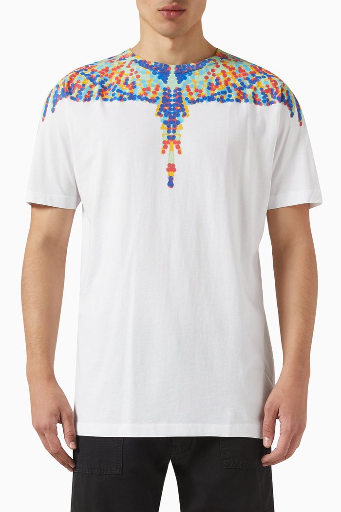 

Pointillism Wings T-shirt in Cotton Jersey, White