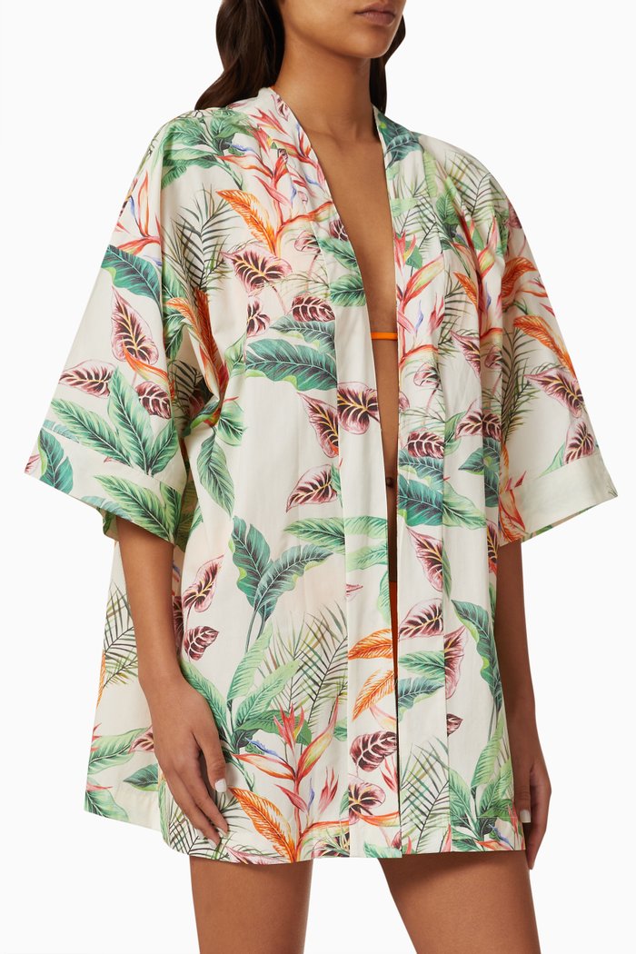 

Amber Kimini Shirt Dress in Cotton, Multicolour