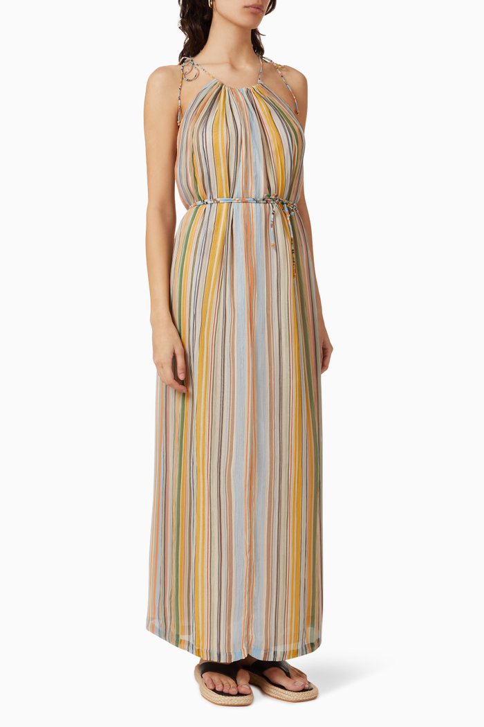 

Serena Maxi Dress in Chiffon, Blue