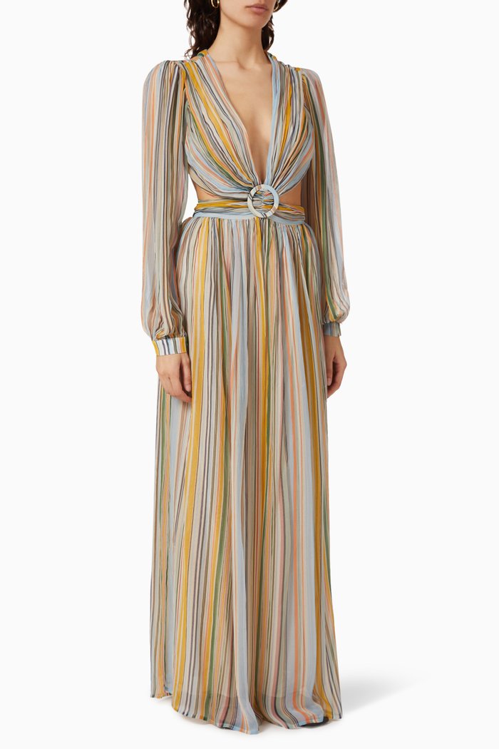 

Rio Maxi Dress in Chiffon, Blue
