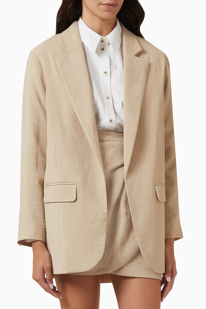

Frankie Blazer in Textured Fabric, Neutral
