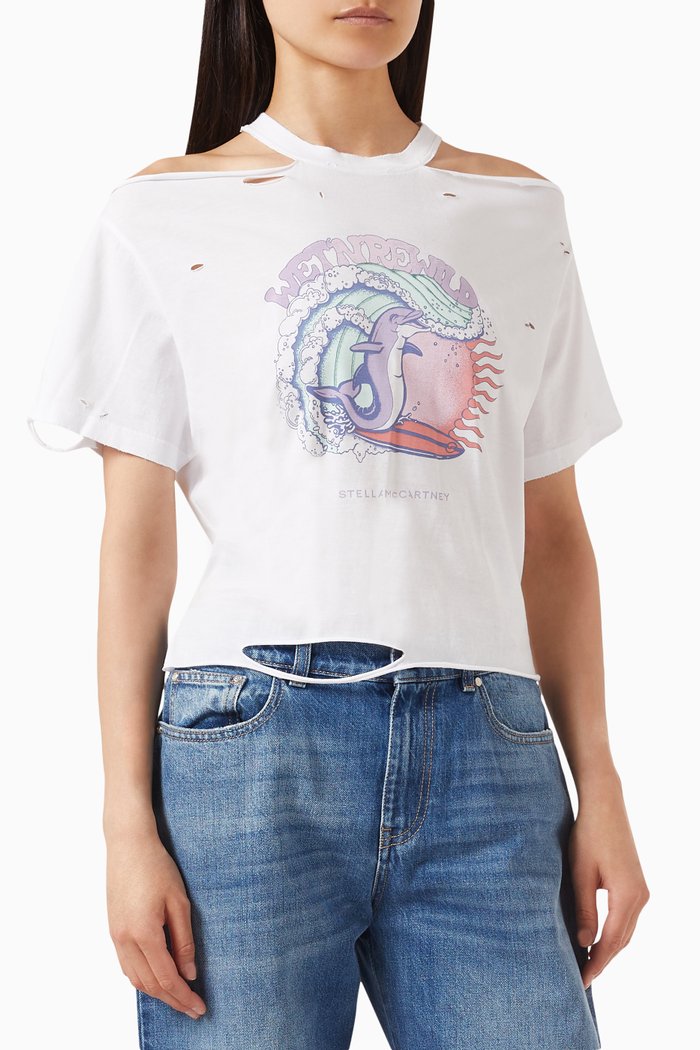

Wet 'N Rewild Well Worn T-Shirt in Cotton-jersey, White