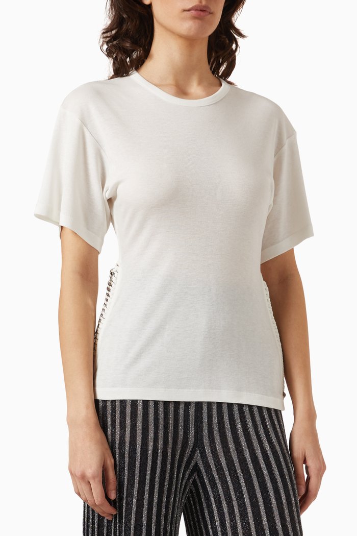 

Falabella Chain T-shirt in Jersey, White