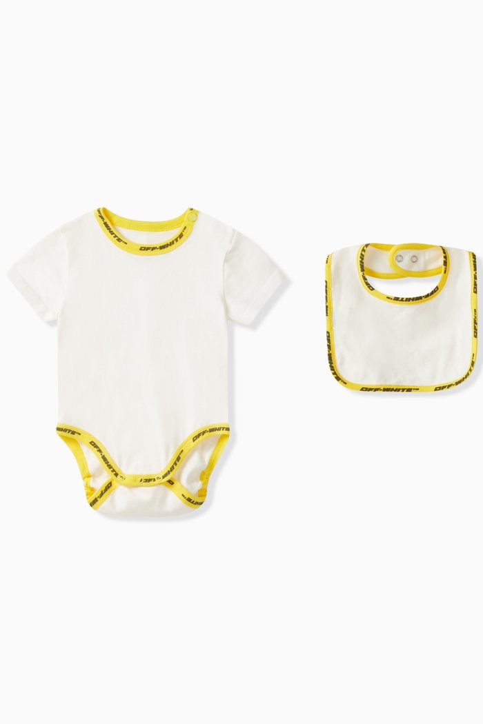 

Industrial Logo Bodysuit & Bib Set in Cotton, White