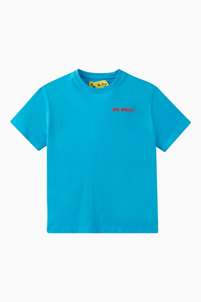 

Logo Print T-shirt in Cotton, Blue
