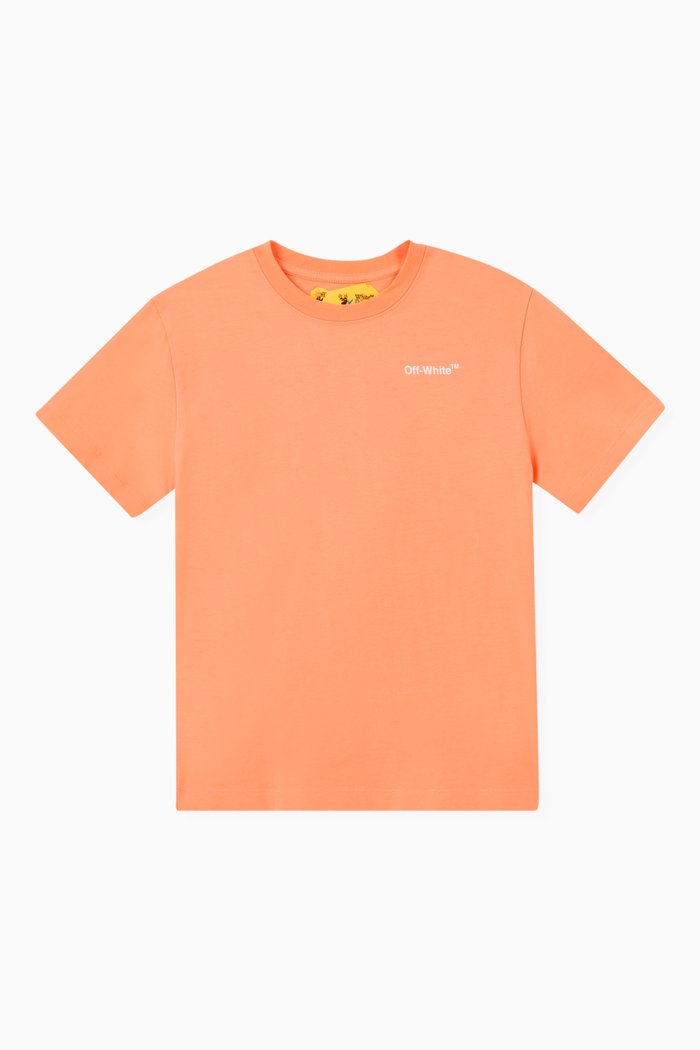 

Logo Print T-shirt in Cotton, Orange