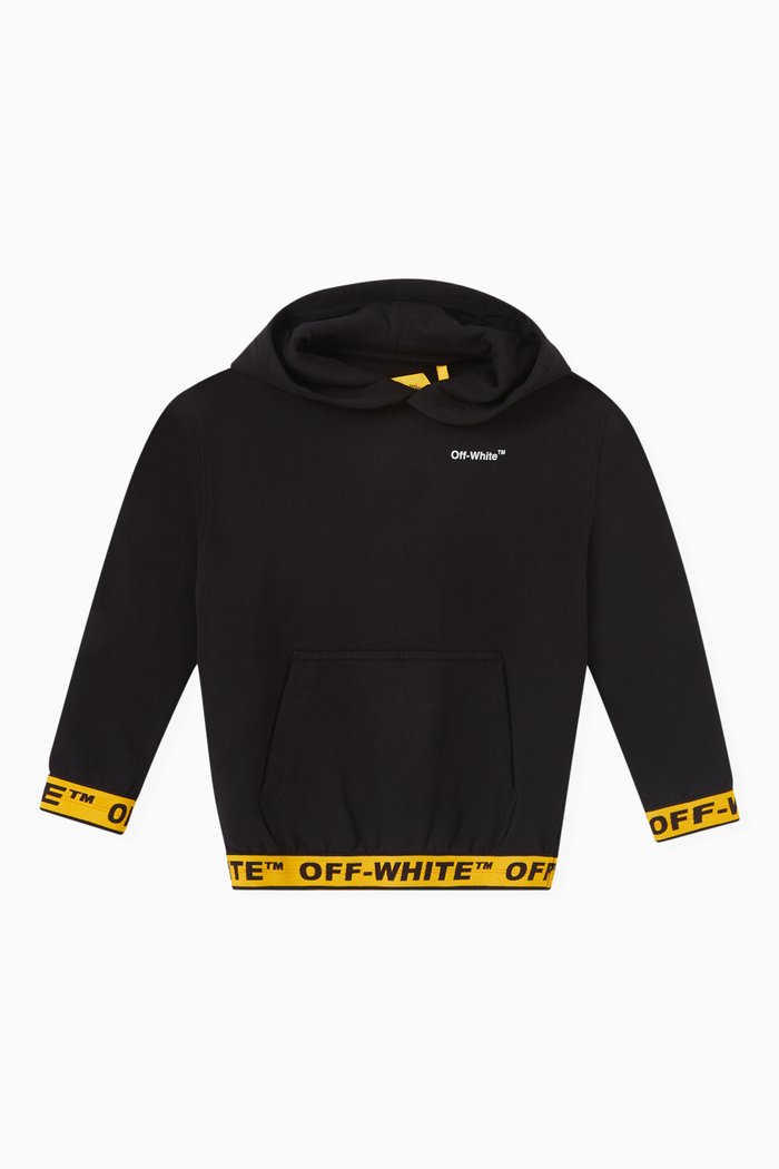

Logo Tape Hoodie in Jersey, Black