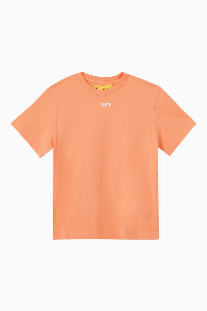 

Logo Print T-shirt in Cotton, Orange