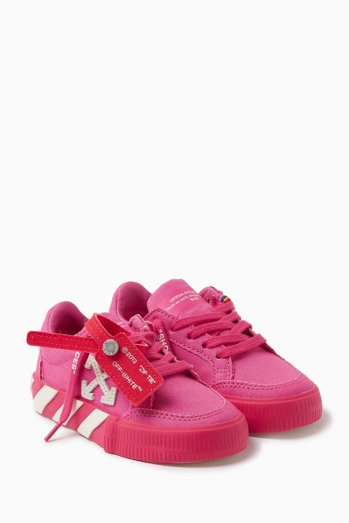

Vulcanized Lace-up Sneakers in Canvas, Pink