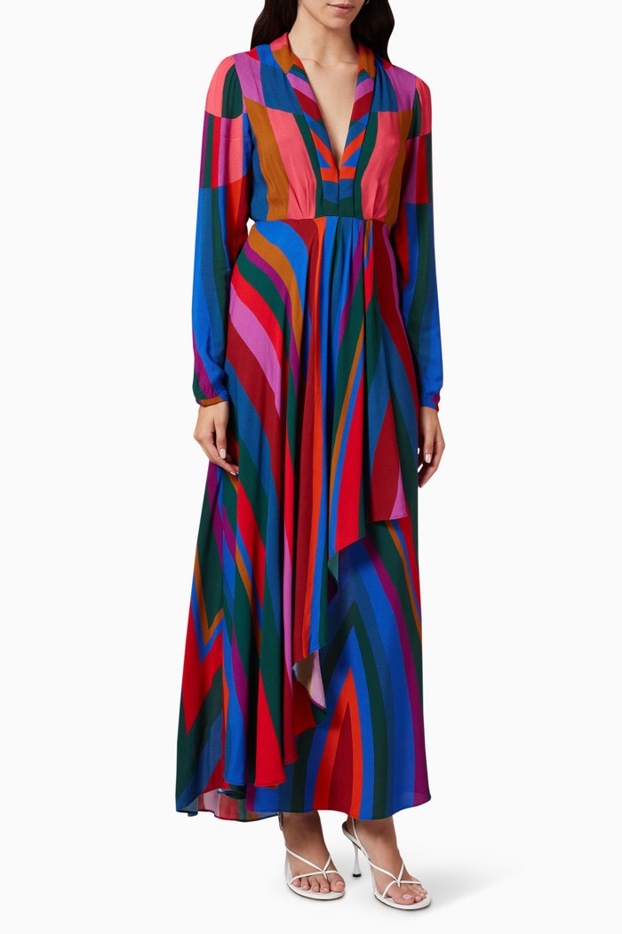 Magic Stripes Maxi Dress, Multicolour