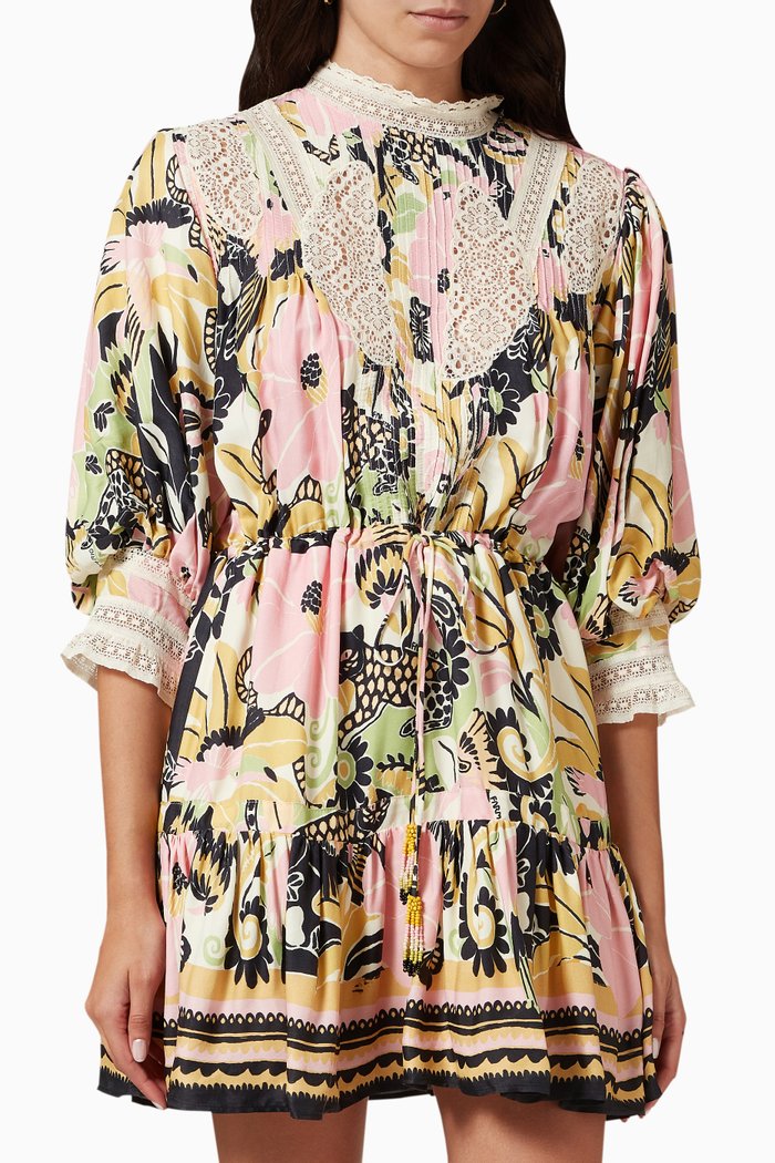 

Vintage Forest Sand Mini Dress, Brown