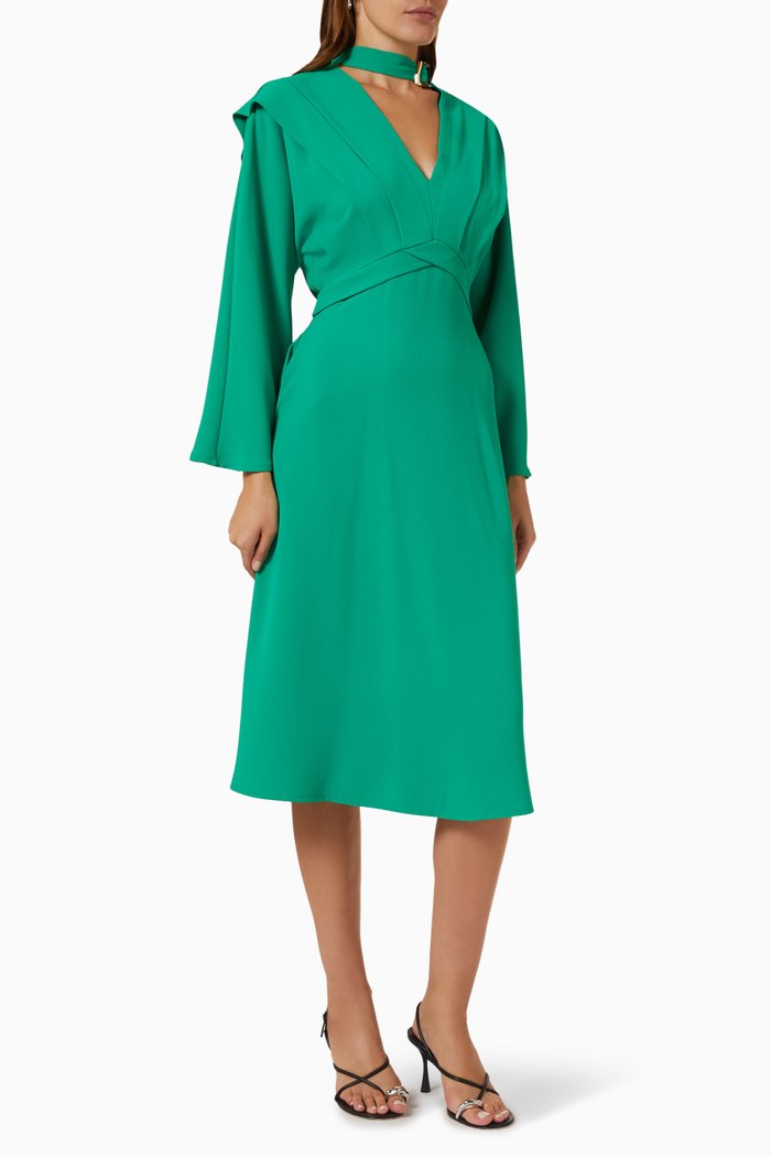 

Choker Midi Dress, Green