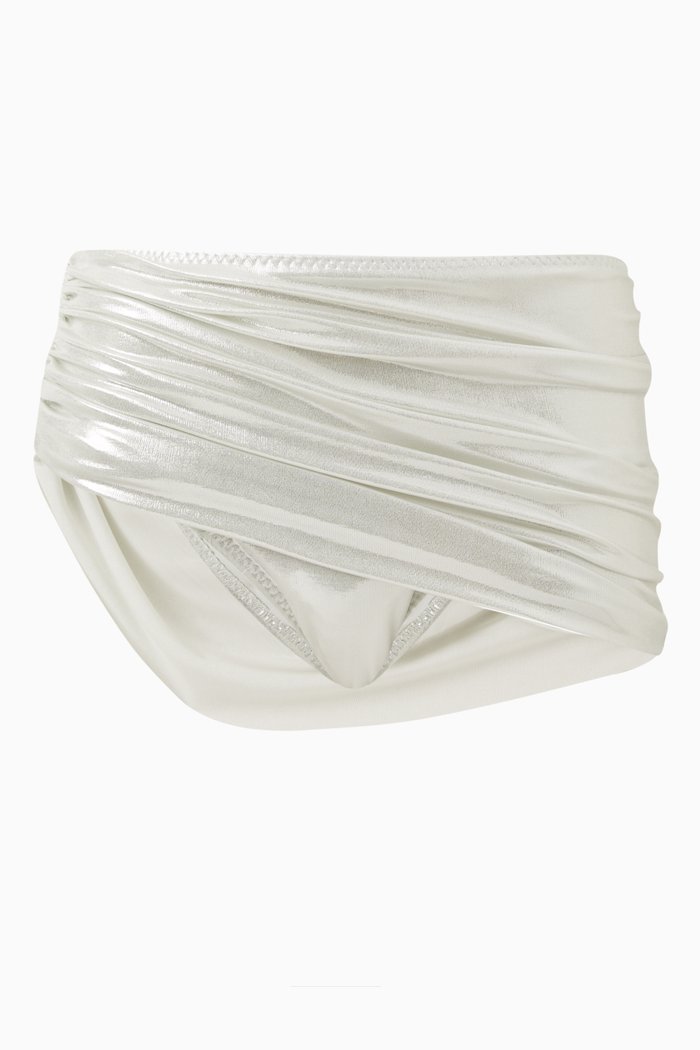 

Diana Bikini Bottoms in Lamé, Silver