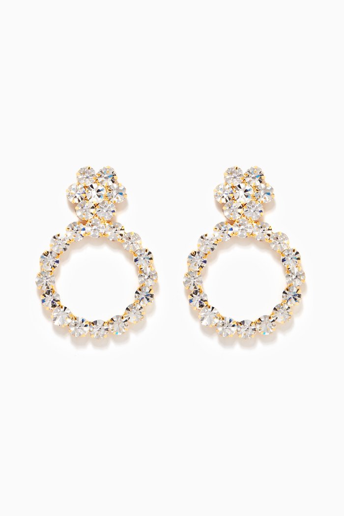 

Les Nuances Crystal Earrings in Gold-plated Brass