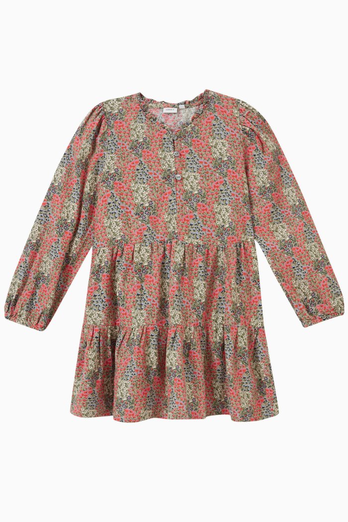 

Floral-print Dress in Viscose-blend, Green