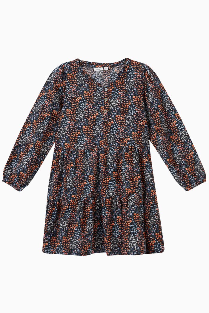 

Floral Dress in Viscose-blend, Blue